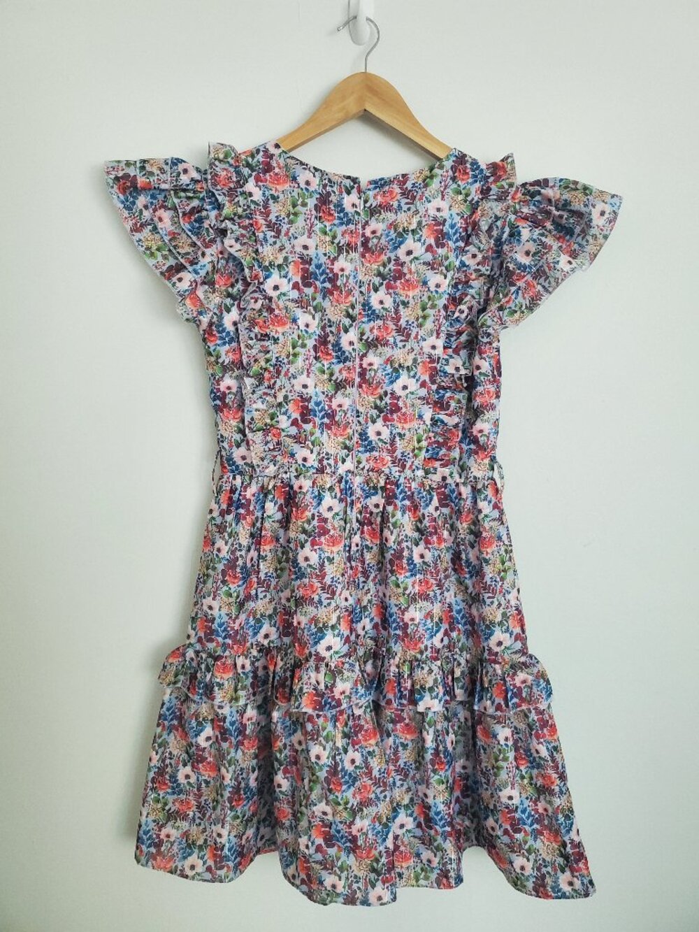 JessaKae Dress Floral Full Bloom Tiered Belted Mini Garden Tea Party SIZE SMALL - Picture 10 of 15